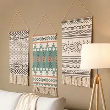 Cotton woven tapestry Art Decor tassel tapestry Geometric Pattern Room Gift Office Simple Home Hanging Cloth Wall Decoration
Cotton woven tapestry Art Decor tassel tapestry Geometric Pattern Room Gift Office Simple Home Hanging Cloth Wall Decoration