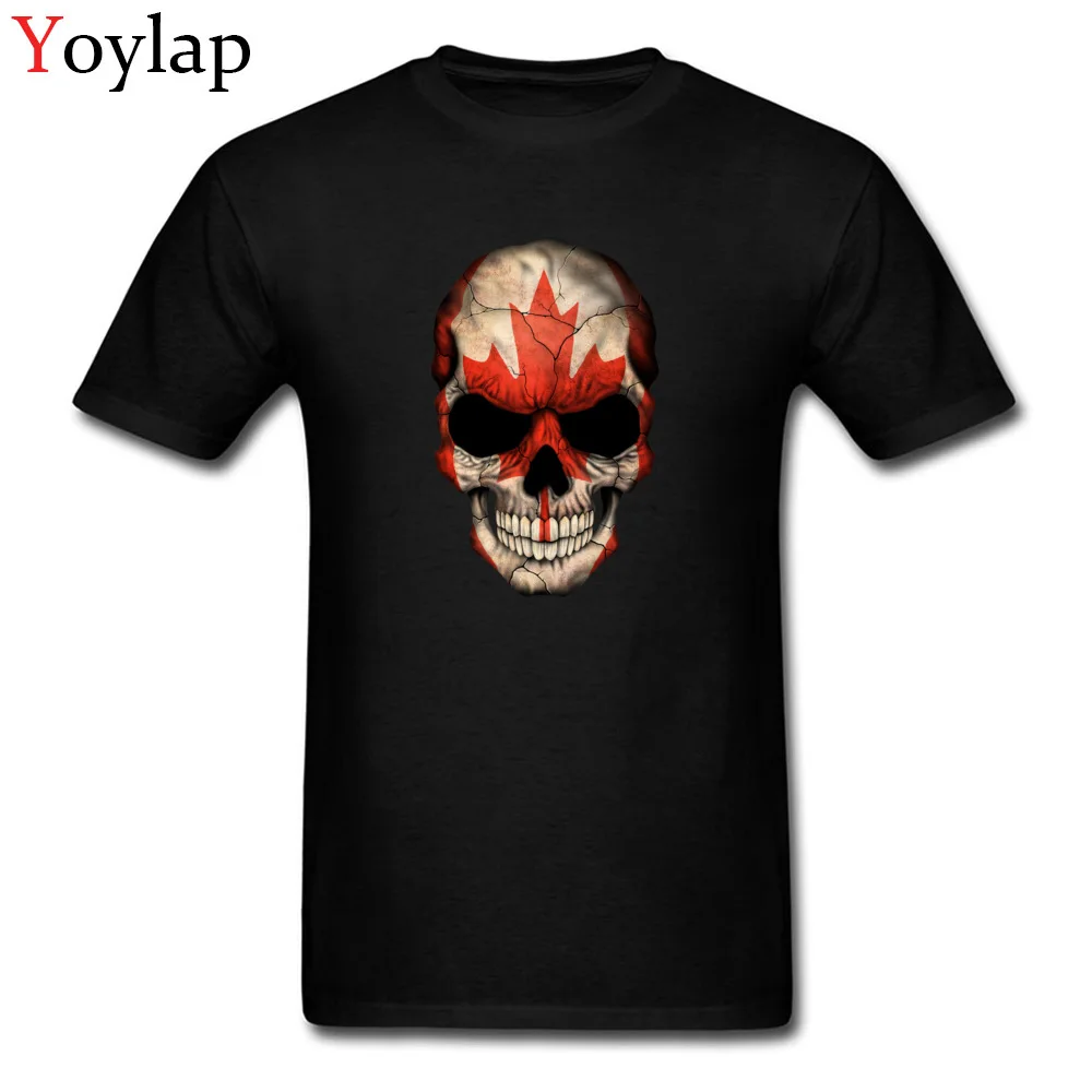 Canadian Flag Skull_black