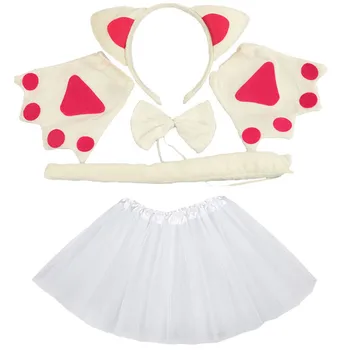 White Cat Cosplay Animals Headband Bow Tail Paws Tutu Skirt Set Accessories Adult Kids Children Girl Party Props Halloween Gift
White Cat Cosplay Animals Headband Bow Tail Paws Tutu Skirt Set Accessories Adult Kids Children Girl Party Props Halloween Gift