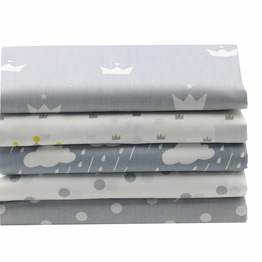 5pcs Gray Twill Crown Dot Rain 100% Cotton Cloth for Sewing Quilting Patchwork DIY Handcrafted Cotton Cloth Fabric Size 40x50cm
5pcs Gray Twill Crown Dot Rain 100% Cotton Cloth for Sewing Quilting Patchwork DIY Handcrafted Cotton Cloth Fabric Size 40x50cm