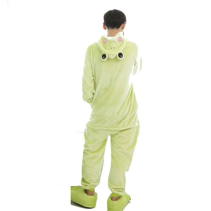Kawaii Flannel Pijama kigurumi For men Minion Panda Tiger Giraffe Onesie Adult Sleepwear Couple Pyjamas Halloween Party Jumpsuit