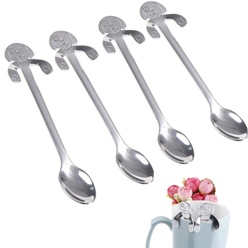 2PCS Cartoon Dog Teaspoons Food Grade Stainless Steel Coffee Ice Cream Candy Tea Milk Spoons Puppy Shape Tea Spoons Tableware
2PCS Cartoon Dog Teaspoons Food Grade Stainless Steel Coffee Ice Cream Candy Tea Milk Spoons Puppy Shape Tea Spoons Tableware
