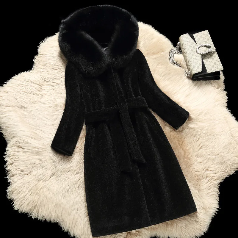 Real Fur Coat Female Fox Fur Collar Sheep Shearling Fur Winter Jacket Women Clothes 2019 Korean Wool Coats Abrigo Mujer MY3287
Real Fur Coat Female Fox Fur Collar Sheep Shearling Fur Winter Jacket Women Clothes 2019 Korean Wool Coats Abrigo Mujer MY3287