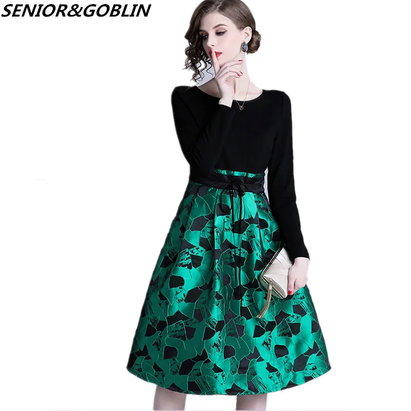 Newest 2019 High Quality Spring Designer Midi Party Dress Women's Black Patchwork Long Sleeve Embroidery Jacquard Dress Vestidos
Newest 2019 High Quality Spring Designer Midi Party Dress Women's Black Patchwork Long Sleeve Embroidery Jacquard Dress Vestidos