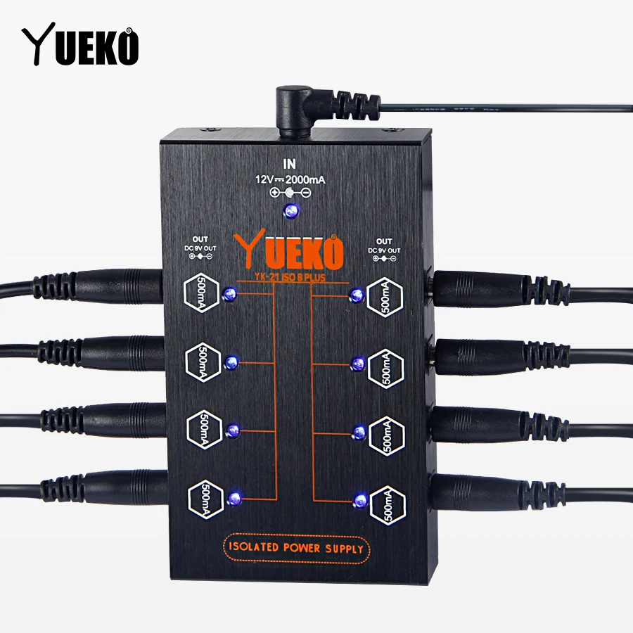 YUEKO Guitar Pedal Power Supply ISO8 PLUS High Quality Guitar Effect Pedal Power Supply 8 pcs DC cables plus 1Y cable
YUEKO Guitar Pedal Power Supply ISO8 PLUS High Quality Guitar Effect Pedal Power Supply 8 pcs DC cables plus 1Y cable