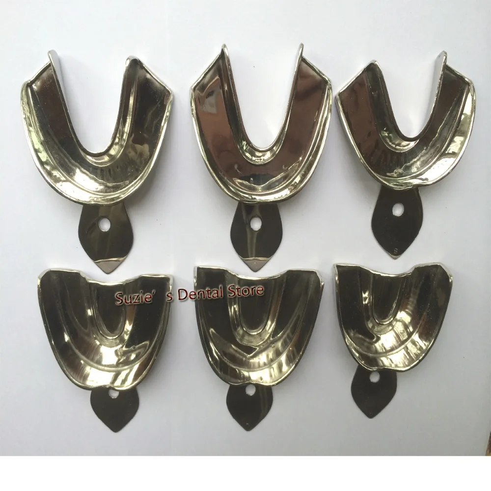 6pcs /3 pairs Dental Trays Denture Stainless steel Impression Tray no hole - 3 sizes
6pcs /3 pairs Dental Trays Denture Stainless steel Impression Tray no hole - 3 sizes