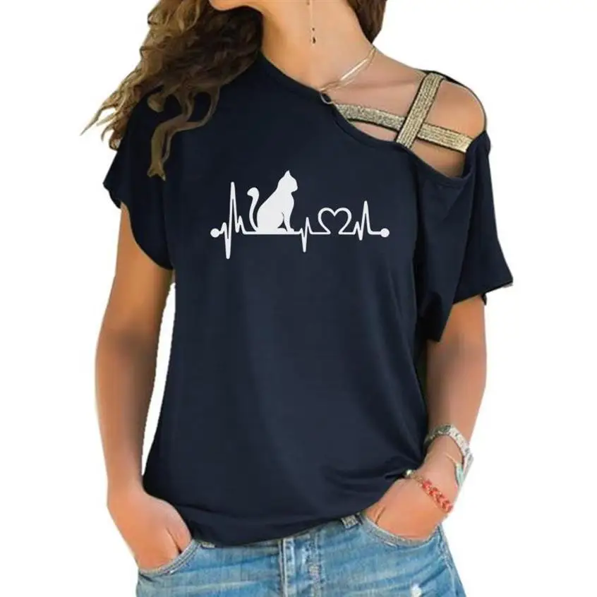 New Fashion Cross Bandage T-Shirt For Women Letters Print Plus Size T-Shirt Harajuku Tops Graphic Tees Women Off The Shoulder
New Fashion Cross Bandage T-Shirt For Women Letters Print Plus Size T-Shirt Harajuku Tops Graphic Tees Women Off The Shoulder