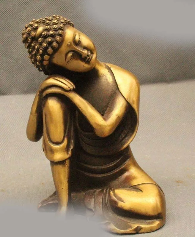 6" Tibet Buddhism Brass Sleep Shakyamuni Amitabha Buddha Robe Statue Sculpture
6" Tibet Buddhism Brass Sleep Shakyamuni Amitabha Buddha Robe Statue Sculpture