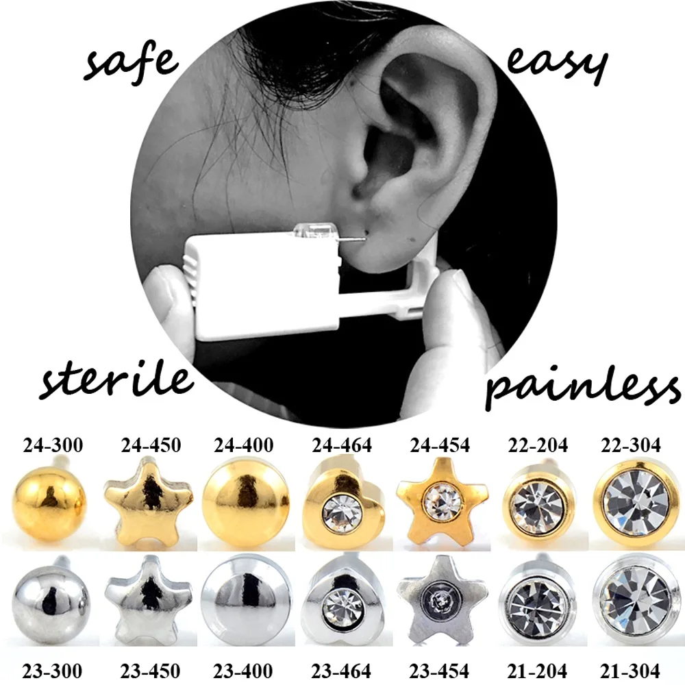 BOG-2 Units Hot Sale Disposable Safe Sterile Ear Piercing Unit NO PAIN Earring Stud Piercing Gun Piercer Tool Machine Kit Stud
BOG-2 Units Hot Sale Disposable Safe Sterile Ear Piercing Unit NO PAIN Earring Stud Piercing Gun Piercer Tool Machine Kit Stud