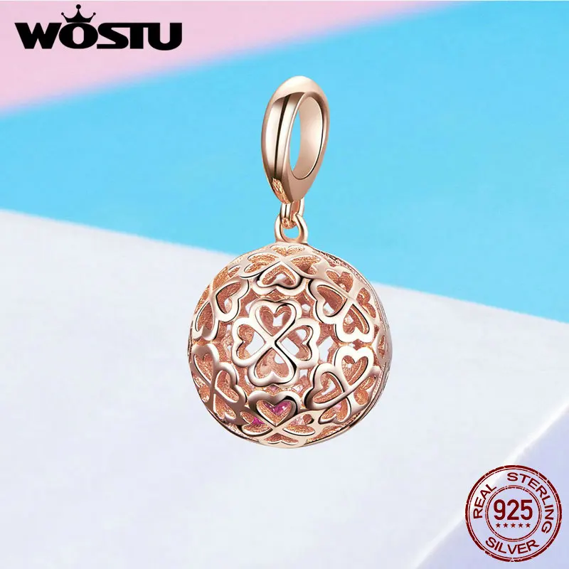 WOSTU 925 Sterling Silver Hollow Rose Gold Ball Charms Round Bead Fit Original Bracelet Pendant For Women DIY Jewelry FIC1127 
WOSTU 925 Sterling Silver Hollow Rose Gold Ball Charms Round Bead Fit Original Bracelet Pendant For Women DIY Jewelry FIC1127