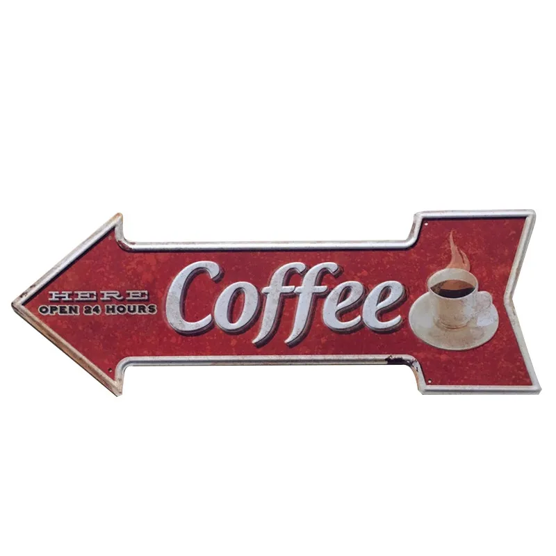 COFFEE Signboard Shabby Chic Arrow Metal Plates Cafe Garage Bar Home Shop Decorative Plates Vintage Irregular Signs 45X16CM J005
COFFEE Signboard Shabby Chic Arrow Metal Plates Cafe Garage Bar Home Shop Decorative Plates Vintage Irregular Signs 45X16CM J005