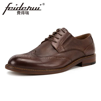 Vintage Genuine Leather Men's Handmade Footwear Round Toe Derby Man Wingtip Flats British Formal Dress Brogue Shoes KUD57
Vintage Genuine Leather Men's Handmade Footwear Round Toe Derby Man Wingtip Flats British Formal Dress Brogue Shoes KUD57