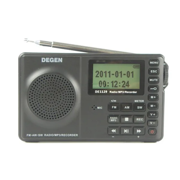 

DEGEN DE1129 DE-1129 FM-Stereo/AM/SW DSP ATS 4GB MP3 Player Digital Recorder Portable Intelligent Multifunctional LED Radio