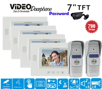 ZHUDELE 2Camera+4Monitors 7"Luxury Vide Door Phone Intercom System Support CCTV Camera,HD IR IP56 700TVL Outdoor Unit In Stock
ZHUDELE 2Camera+4Monitors 7"Luxury Vide Door Phone Intercom System Support CCTV Camera,HD IR IP56 700TVL Outdoor Unit In Stock
