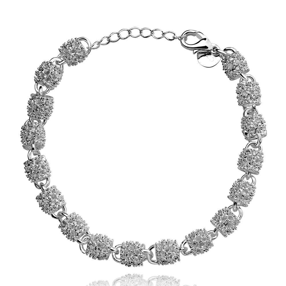 925 sterling silver bracelet chain 1.1mm 925 Sterling Silver Cluster Round Silver Tennis Bracelets Women Jewelry Girlfriend Gift
925 sterling silver bracelet chain 1.1mm 925 Sterling Silver Cluster Round Silver Tennis Bracelets Women Jewelry Girlfriend Gift