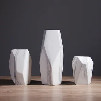 1pc Modern White Marbled Vase Geometric Shaped White Ceramic Flower Vase Desk Tabletop Holder Home Office Decoration, 16/20/31cm
1pc Modern White Marbled Vase Geometric Shaped White Ceramic Flower Vase Desk Tabletop Holder Home Office Decoration, 16/20/31cm