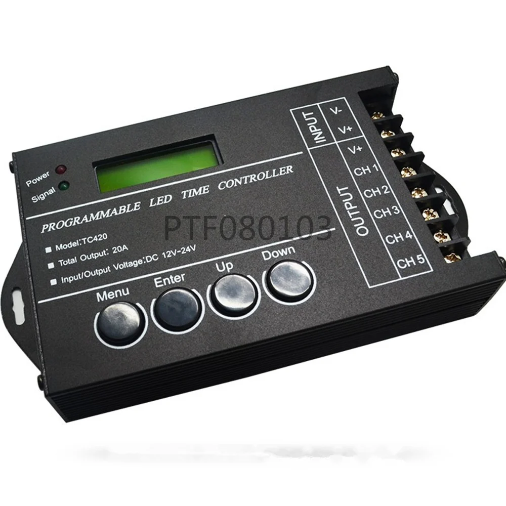 Программируемый таймер RGB светодиодный диммер TC420 DC12V/24 В 5 каналов общий выход 20 А