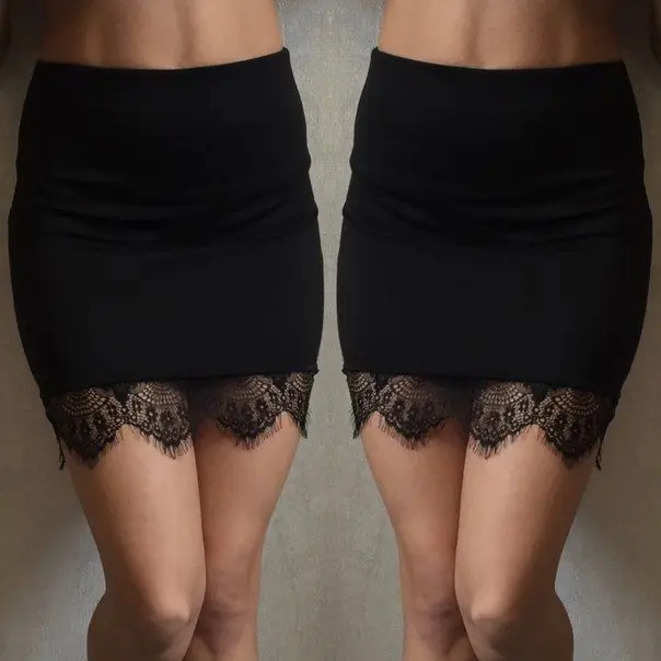 High Waist Short Bodycon Mini Skirt Pencil Skirts Sexy Women Lady Formal Lace Stretch | Женская одежда
