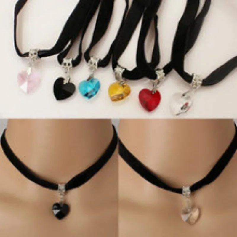 iMucci Heart Crystal Choker Necklace Multi Color Pendant Velvet Necklace For Women Jewelry Gift
iMucci Heart Crystal Choker Necklace Multi Color Pendant Velvet Necklace For Women Jewelry Gift
