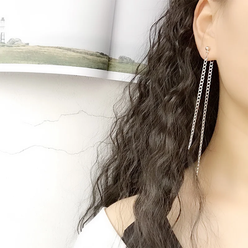 2 pcs Punk Silver Double Tassel Chain Round Ear clip Stud Earrings For Women Girl Ear Piercings Jewelry Accessories Decoration
2 pcs Punk Silver Double Tassel Chain Round Ear clip Stud Earrings For Women Girl Ear Piercings Jewelry Accessories Decoration