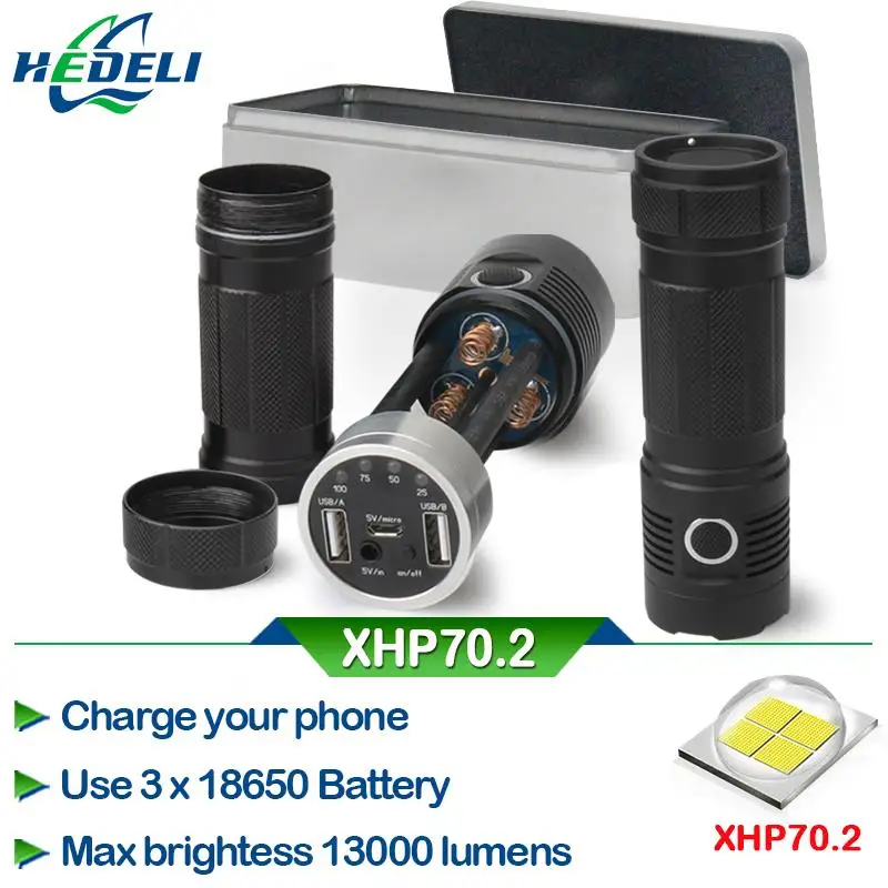 long range flashlight power bank outdoor usb charge most powerful flashlight xhp70 military spotlight hunting lamp 18650 torch
long range flashlight power bank outdoor usb charge most powerful flashlight xhp70 military spotlight hunting lamp 18650 torch