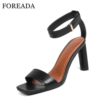 FOREADA 2018 Summer Sandals Women Genuine Leather Shoes Sexy High Heels Party Shoes Black Big Size 42 43 Beige Sandals Female
FOREADA 2018 Summer Sandals Women Genuine Leather Shoes Sexy High Heels Party Shoes Black Big Size 42 43 Beige Sandals Female