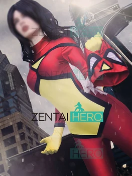 Free Shipping Red & Yellow Spider-Woman Cosplay Costume Spidergirl Zentai Bodysuit Halloween Cosplay Costume With Wing
Free Shipping Red & Yellow Spider-Woman Cosplay Costume Spidergirl Zentai Bodysuit Halloween Cosplay Costume With Wing
