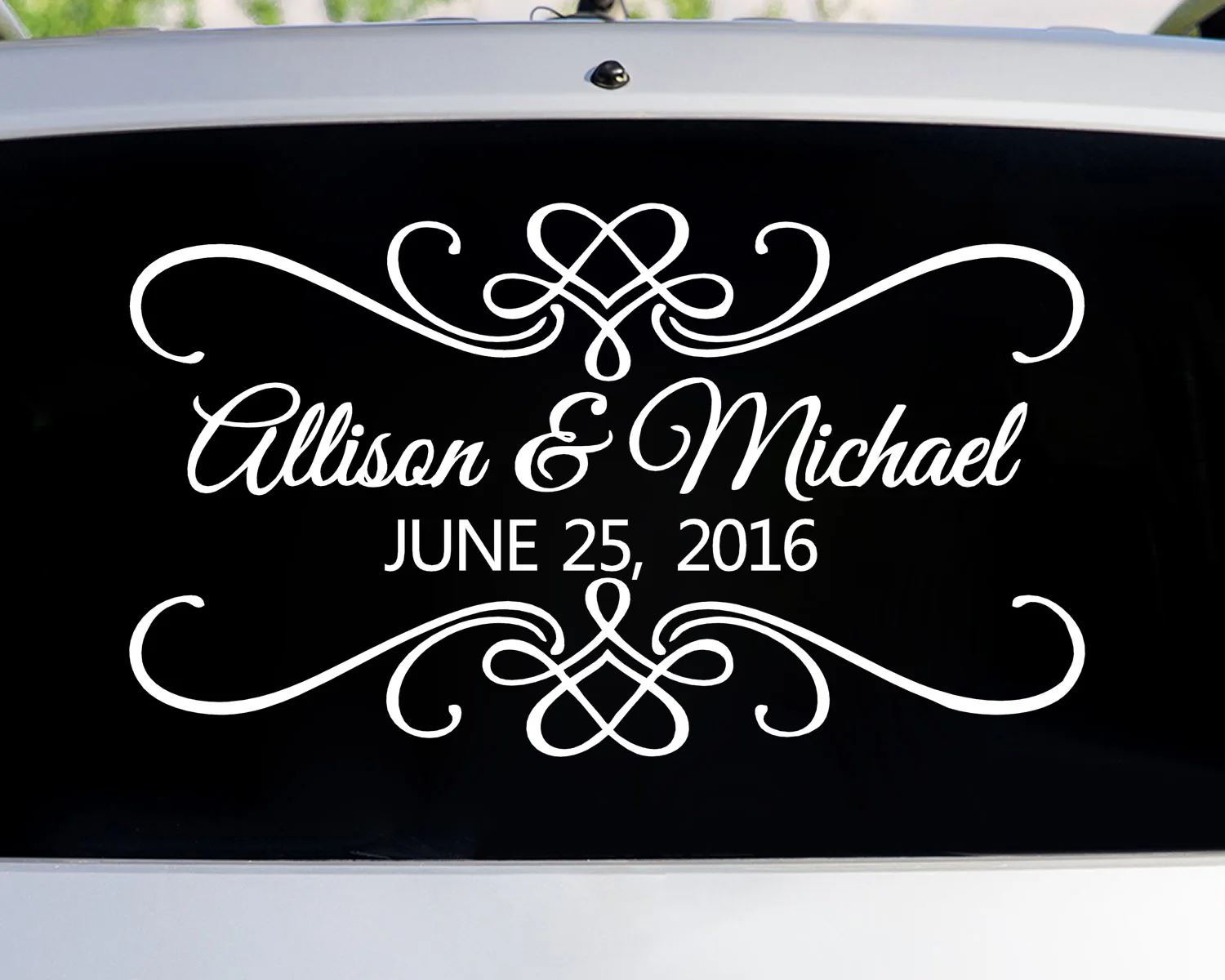 Just Married Car Window Banner Vinyl Sticker Decal Wedding Sign Customised Name and Date Removable Murals Wedding Decor B199
Just Married Car Window Banner Vinyl Sticker Decal Wedding Sign Customised Name and Date Removable Murals Wedding Decor B199