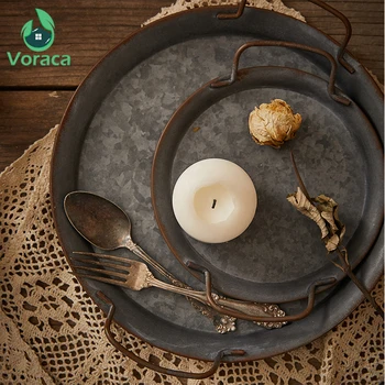 European Retro Round Iron Plate With Handles Metal Vintage French Bread Tray Retro Plates Home Decoration Table Photographing
European Retro Round Iron Plate With Handles Metal Vintage French Bread Tray Retro Plates Home Decoration Table Photographing