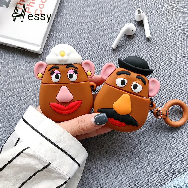 Bluetooth Earphone Case for Airpods 2 Cute Accessories Protective Cover with Ring Strap Cartoon Silicone 3D Mr. /Mrs.Potato Head
Bluetooth Earphone Case for Airpods 2 Cute Accessories Protective Cover with Ring Strap Cartoon Silicone 3D Mr. /Mrs.Potato Head