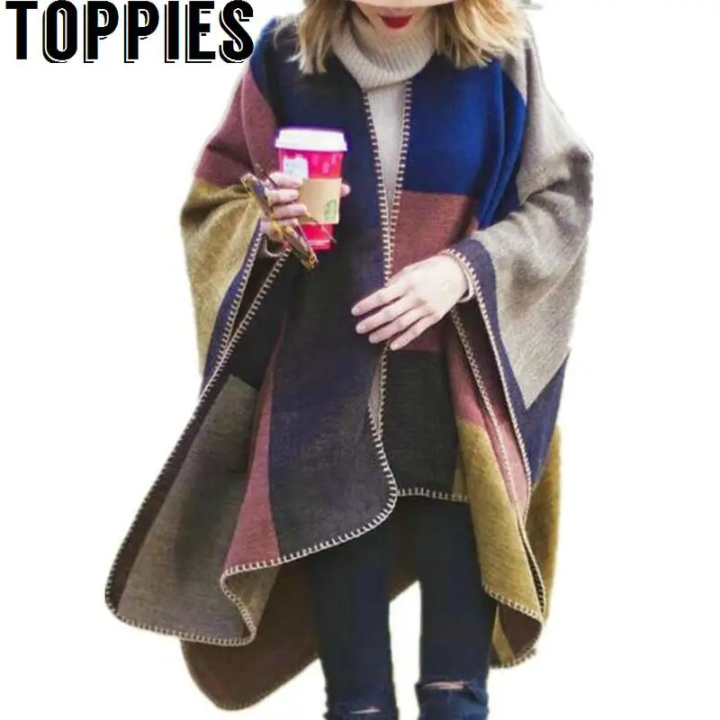 2019 Women Autumn Winter Aztec Oversized Poncho Cashmere Imitation Checker Capes Comfy Warm Knit Cloaks
2019 Women Autumn Winter Aztec Oversized Poncho Cashmere Imitation Checker Capes Comfy Warm Knit Cloaks