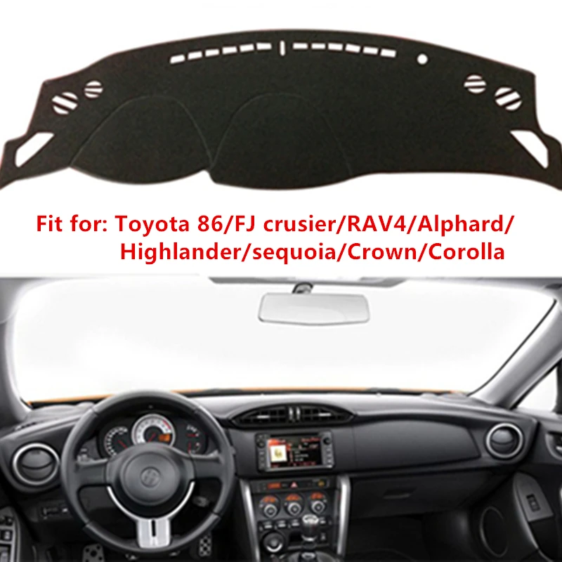 For Toyota 86 FJ Crusier RAV4 Corolla Highlander Crown Car Dashboard Covers Dashmats Pad Auto Shade Cushion Carpet Protector
For Toyota 86 FJ Crusier RAV4 Corolla Highlander Crown Car Dashboard Covers Dashmats Pad Auto Shade Cushion Carpet Protector