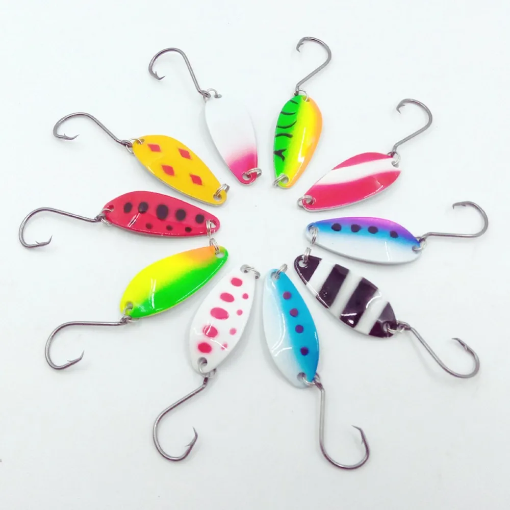 10-pieces Fishing Spoon Lure Hard Bait 4cm/6g Tear Drop Casting Trolling Lures Wobbler Freshwater Pike Bass pesca | Спорт и