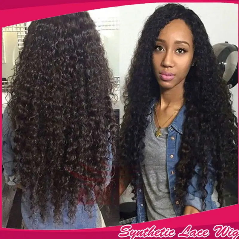 New Top Quality Soft Brazilian Synthetic Lace Front Wig Heat Resistant Kinky Curly Hair 180% Density Cheap Wigs For Black Women New Top Quality Soft Brazilian Synthetic Lace Front Wig Heat Resistant Kinky Curly Hair 180% Density Cheap Wigs For Black Women<br><br>Aliexpress