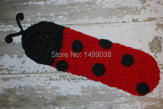 newborn LADYBUG cocoon sleep sack photography prop