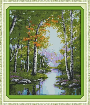 Joy Sunday The peaceful stream in autumn cross stitch pattern kits handcraft make embroidery with chart
Joy Sunday The peaceful stream in autumn cross stitch pattern kits handcraft make embroidery with chart