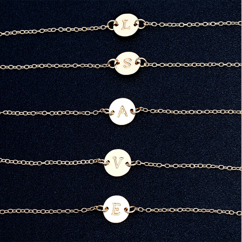 2019 Fashion Women's Bracelets Gold Colour Adjustable Metal Letters Romantic Round Bracelet Lovers Gift Party Jewelry Wholesale 2019 Fashion Women's Bracelets Gold Colour Adjustable Metal Letters Romantic Round Bracelet Lovers Gift Party Jewelry Wholesale
