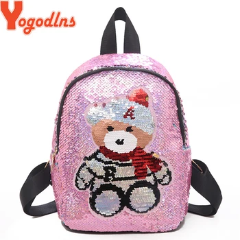 Yogodlns Girls Bling Small Cute Sequins Bear Pattern Fashion Travel Backpacks Women Casual Glitter Small School Shoulder Bags
Yogodlns Girls Bling Small Cute Sequins Bear Pattern Fashion Travel Backpacks Women Casual Glitter Small School Shoulder Bags