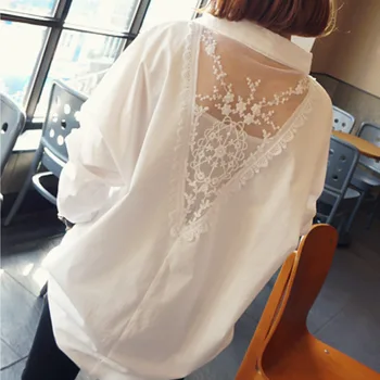 2018 Spring And Autumn Fashion V Word Lead Lace Split Joint Solid Color Reveal Back Shirt Woman
2018 Spring And Autumn Fashion V Word Lead Lace Split Joint Solid Color Reveal Back Shirt Woman