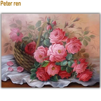Peter ren Diamond painting Cross stitch Picture of rhinestones Round / Square mosaic Full Embroidery with diamonds "Rose basket"
Peter ren Diamond painting Cross stitch Picture of rhinestones Round / Square mosaic Full Embroidery with diamonds "Rose basket"