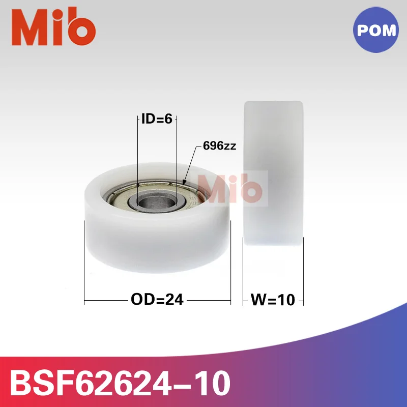 POM 608 Plastic Glass 8x22x7 8mm//22mm//7mm Miniature Ball Radial Ball Bearings