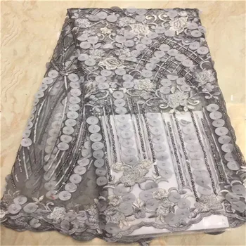 Hot Sale Gray Organza Hot Lace Fabric Fabric High Quality French Mesh Lace Fabrics With Sequins Lace Fabric For Party Dress
Hot Sale Gray Organza Hot Lace Fabric Fabric High Quality French Mesh Lace Fabrics With Sequins Lace Fabric For Party Dress