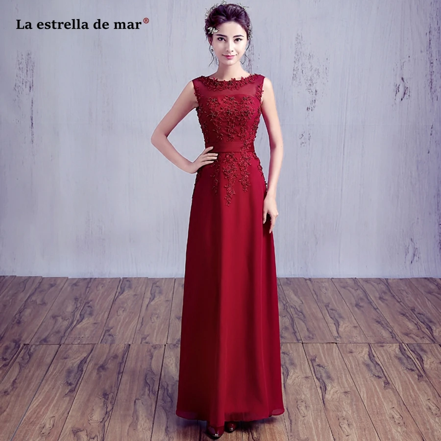 La estrella de mar robe demoiselle d'honneur new Scoop neck chiffon beaded BacklessALine red burgundy bridesmaid dresses long
La estrella de mar robe demoiselle d'honneur new Scoop neck chiffon beaded BacklessALine red burgundy bridesmaid dresses long