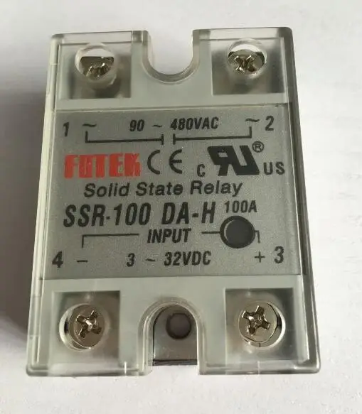 90-480VAC to 3-32VDC 100A SSR-100DA-H Solid State Relay Module with Plastic Cover
90-480VAC to 3-32VDC 100A SSR-100DA-H Solid State Relay Module with Plastic Cover