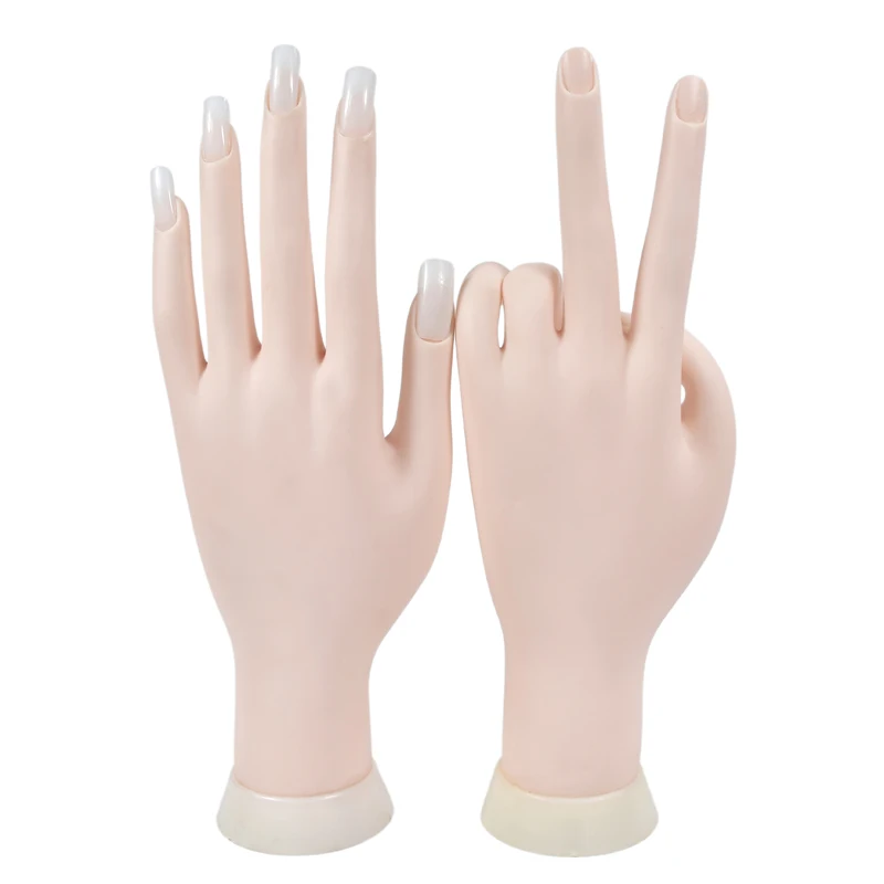 1Pcs Flexible Soft Plastic Flectional Mannequin Model Painting Practice Nail Art Fake Hand for Training Nail Art Design Can Bend (3)