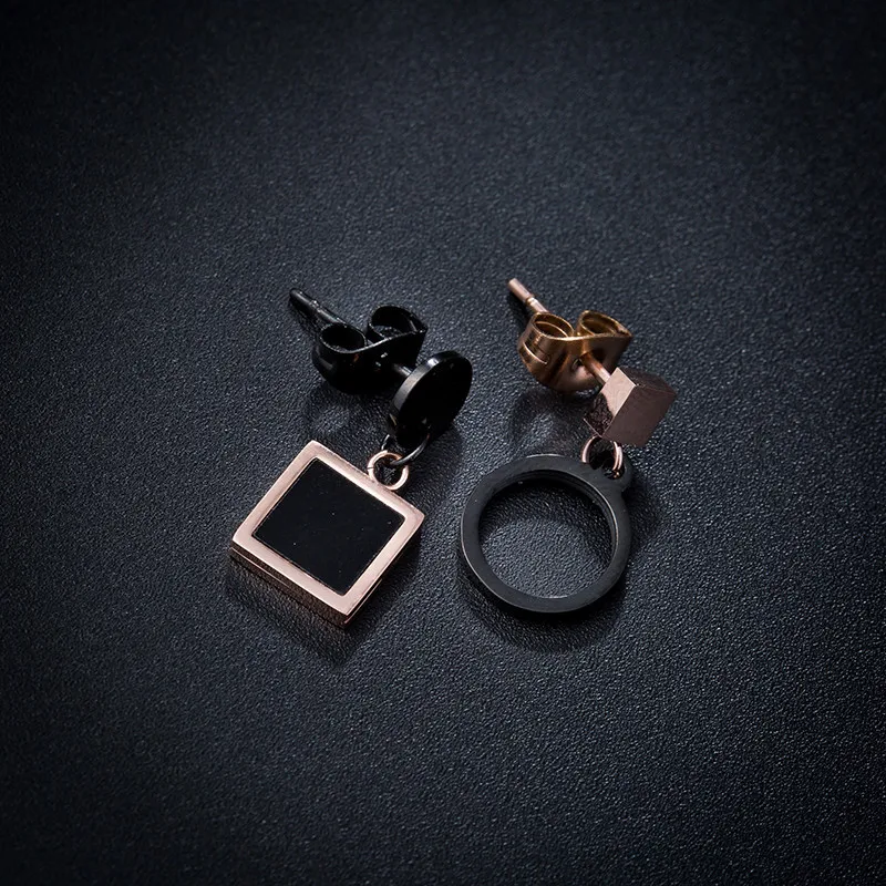 Titanium Steel Asymmetric Circle Square Creative Stud Earrings Rose Gold Wedding Earrings For Women Boucles D'oreilles RN01224
Titanium Steel Asymmetric Circle Square Creative Stud Earrings Rose Gold Wedding Earrings For Women Boucles D'oreilles RN01224