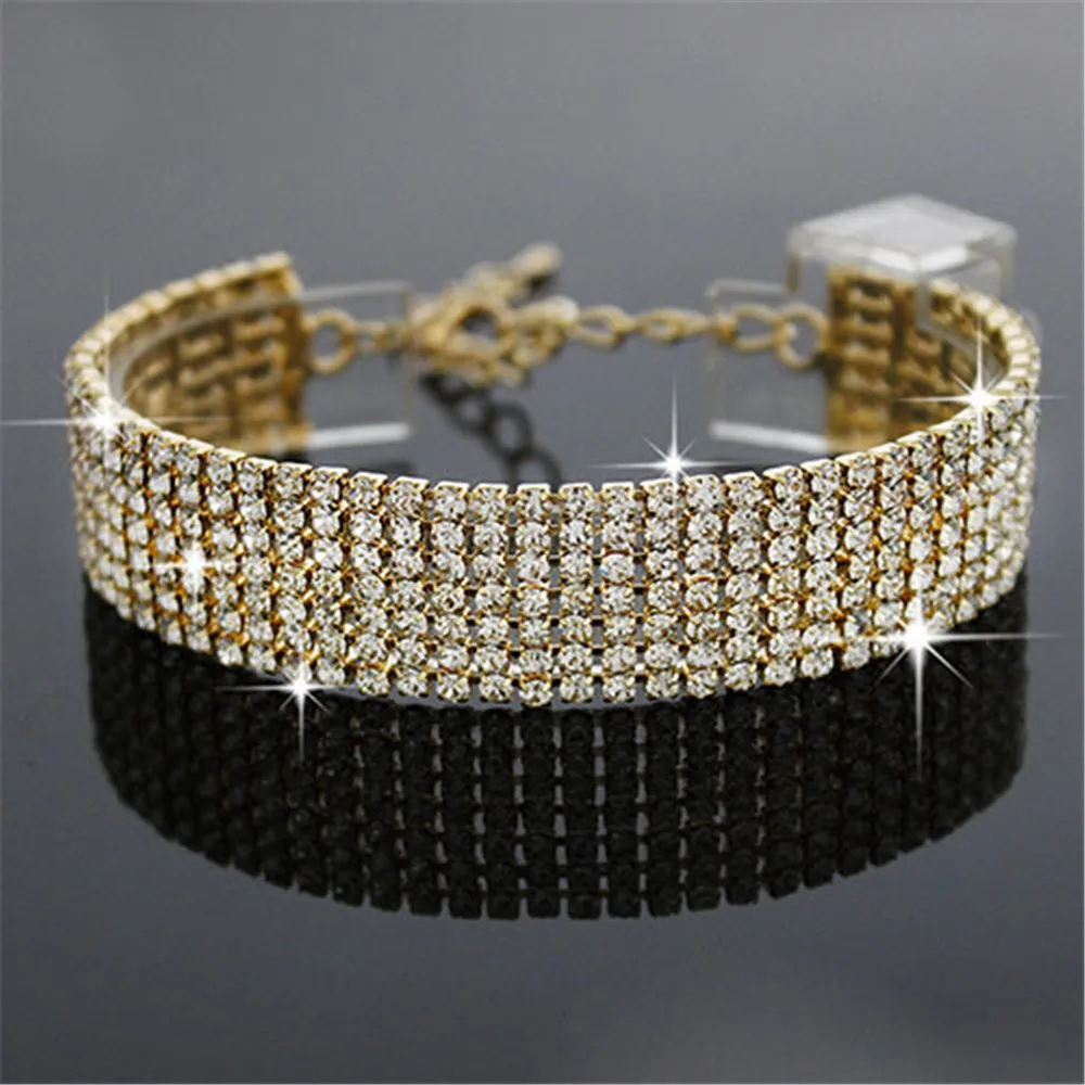 2019 High Quality Fashion Jewelry Inlay Zircon Engagement Bracelet Gold and Silver Lady Pulseira Gift
2019 High Quality Fashion Jewelry Inlay Zircon Engagement Bracelet Gold and Silver Lady Pulseira Gift