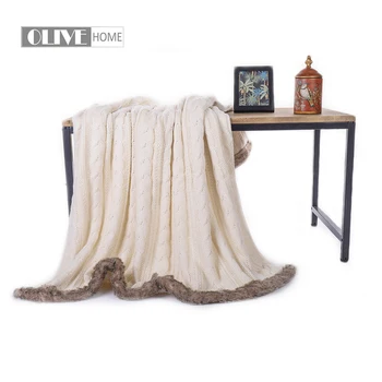 Battilo Cable Knitted Chenille Faux Fur Serging Throw Blanket with Sherpa Lining for Bed Sofa Couch Decor, 50" x 60"
Battilo Cable Knitted Chenille Faux Fur Serging Throw Blanket with Sherpa Lining for Bed Sofa Couch Decor, 50" x 60"