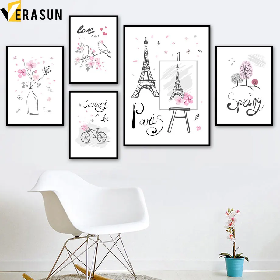 Paris Tower Flower Bicycle Bird Tree Nordic Posters And Prints Wall Art Canvas Painting Wall Pictures For Living Room Home Decor
Paris Tower Flower Bicycle Bird Tree Nordic Posters And Prints Wall Art Canvas Painting Wall Pictures For Living Room Home Decor