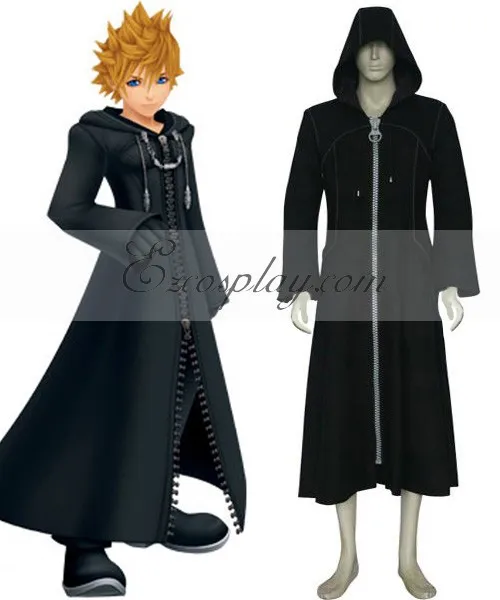 

Kingdom Hearts 2 Organization XIII Roxas Black Cosplay Costume E001